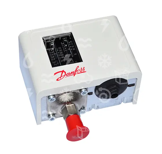 presostat DANFOSS vysokotlaký, KP5, 8,0- 32,0 , auto, diference 1,8 - 6,0 , SPDT, šroub. 1/4